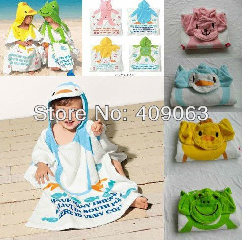 Toalha de banho com capuz infantil.